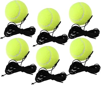 Amazon | Hxuolue テニスボール ゴム製 ひも付き テニス練習